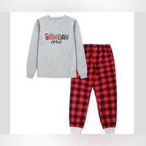 Jolly Jammies Men's Holiday Grey Christmas Matching Family Pajamas Set, 2-Pc XL